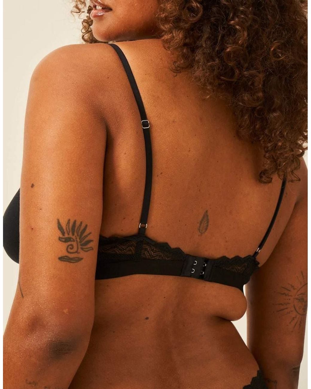 Stripe & Stare Brown Zigzag Lace Triangle Bra