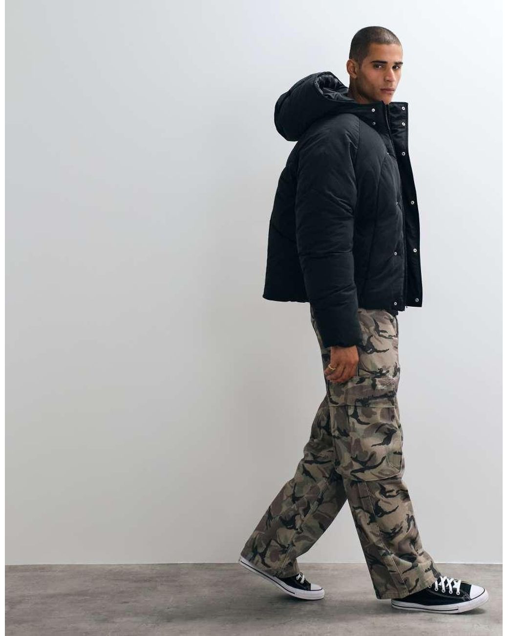 ASOS Blue Oversized Puffer Jacket for men