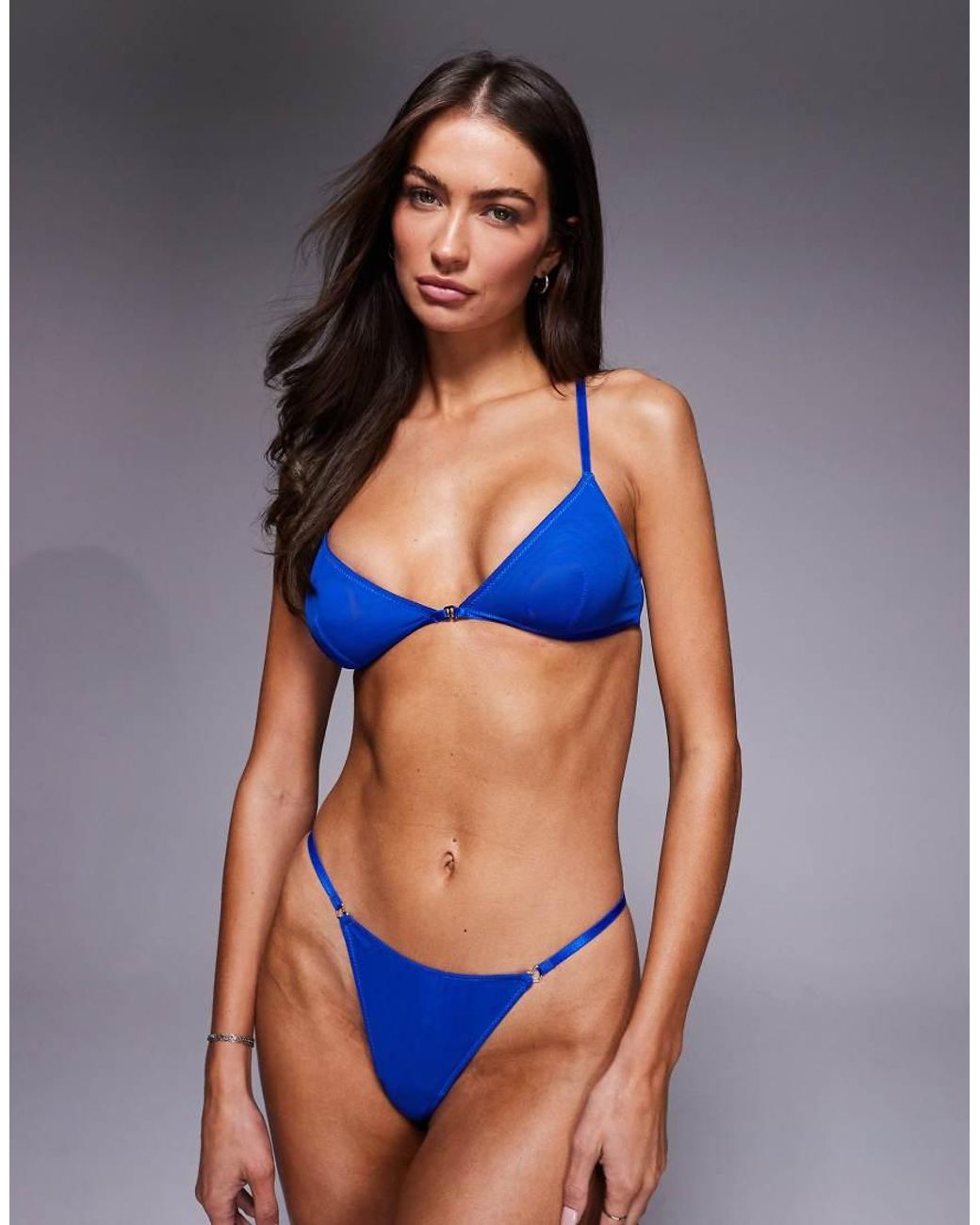 ASOS Blue Tammy Mesh Triangle Bra