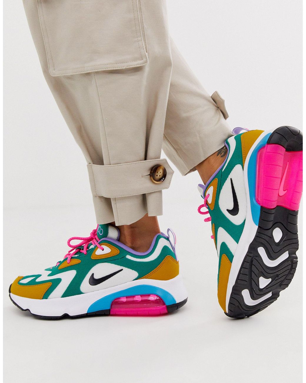 Nike Air Max 200 - Meerkleurige Sneakers in het Groen | Lyst NL