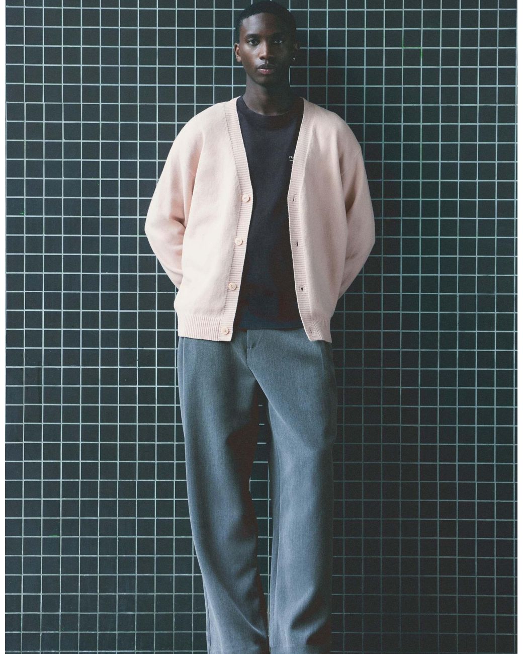 Pull&Bear Basic-strickjacke in Blue für Herren