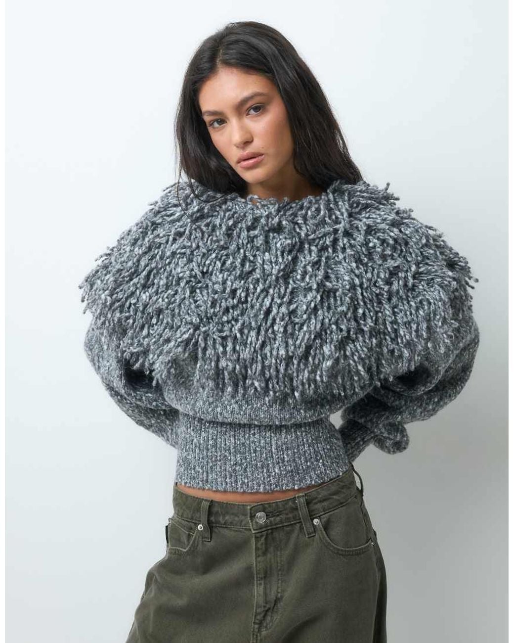 ASOS Blue Loop Crew Neck Jumper