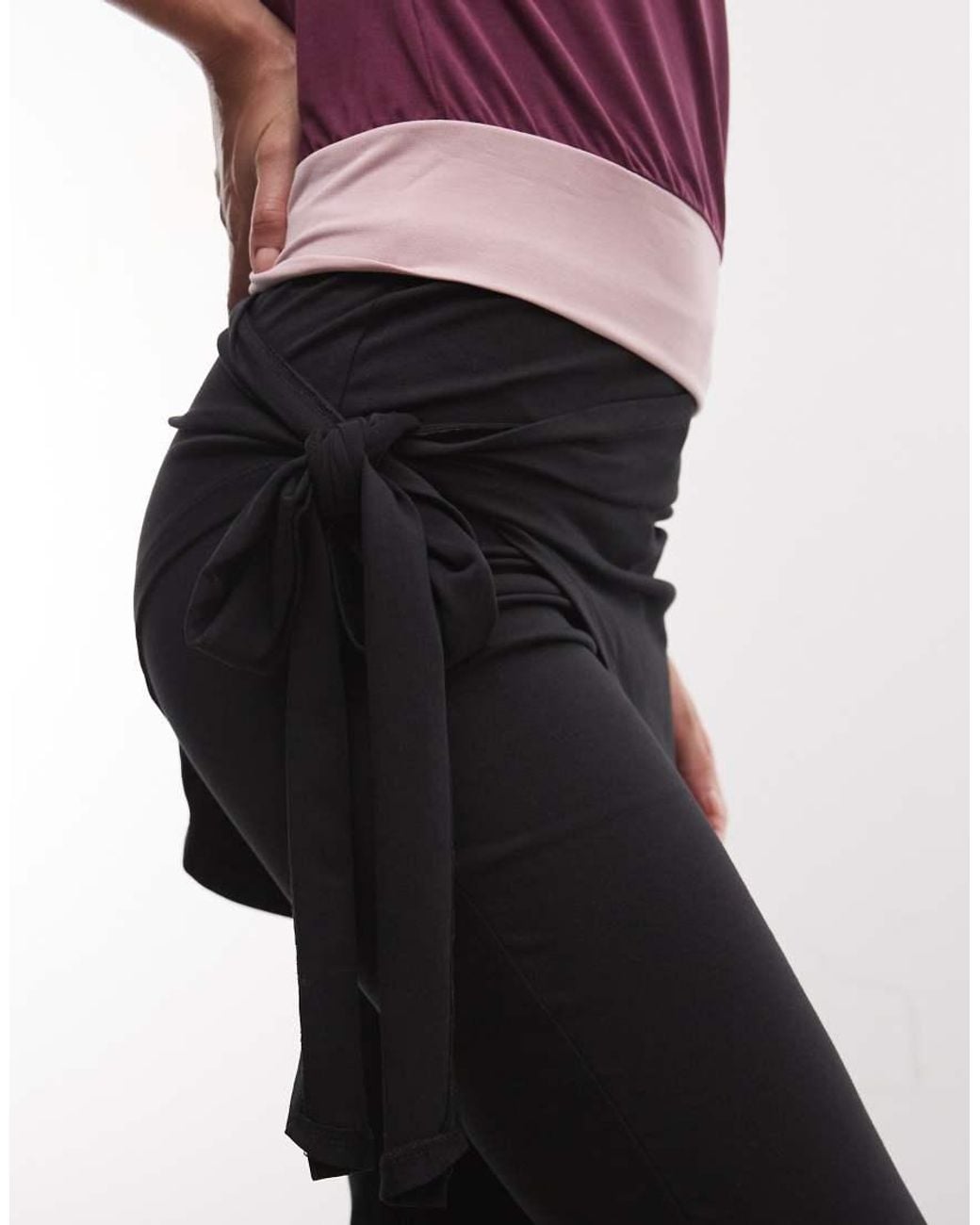 Noisy May Red Capri Trousers With Scarf Detail