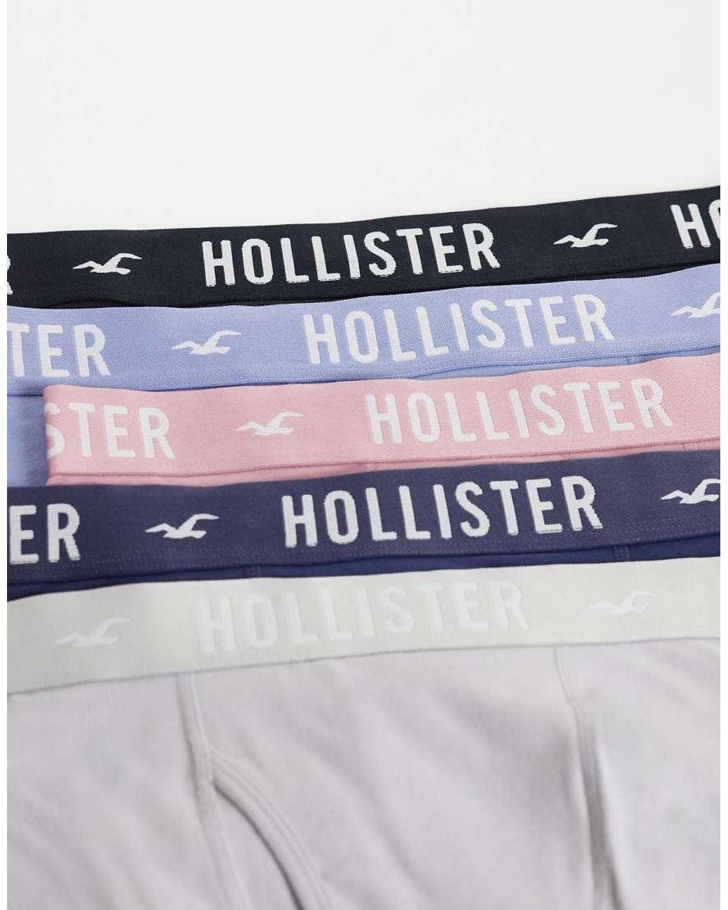 Hollister Blue 5 Pack Logo Boxers for men