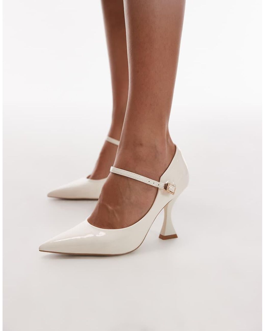 JW PEI Natural Thalina Pointed Toe Heeled Pumps