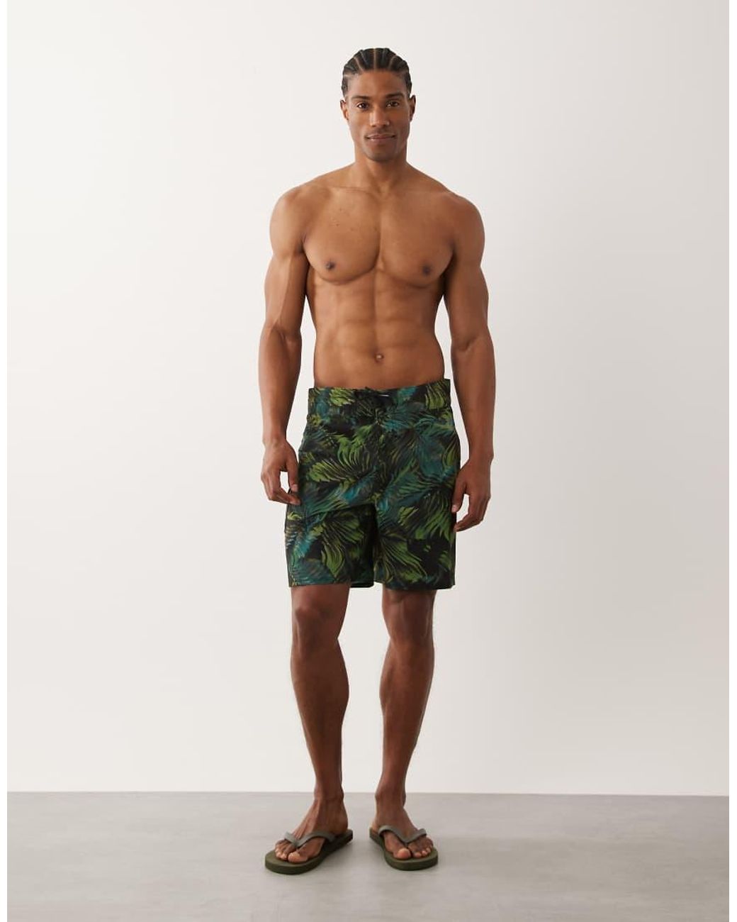 Speedo Green Lookout Print 18' Board Shorts for men