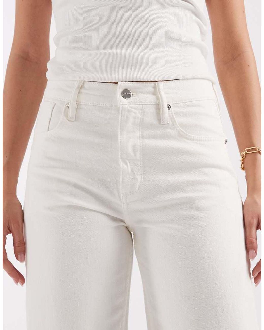 AllSaints White Sadie Denim Barrel Jean