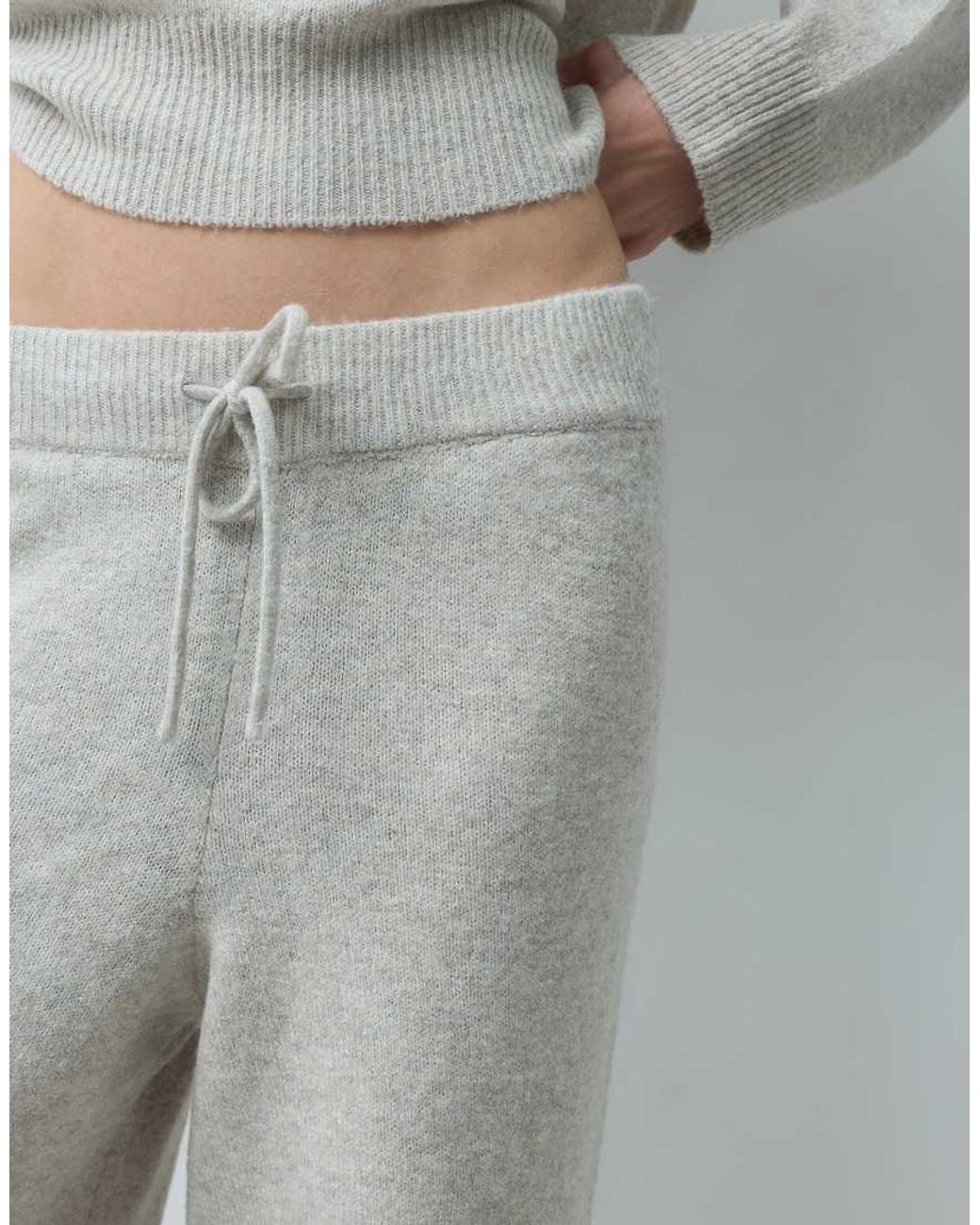 JDY Petite Gray Knitted Trouser Co-Ord