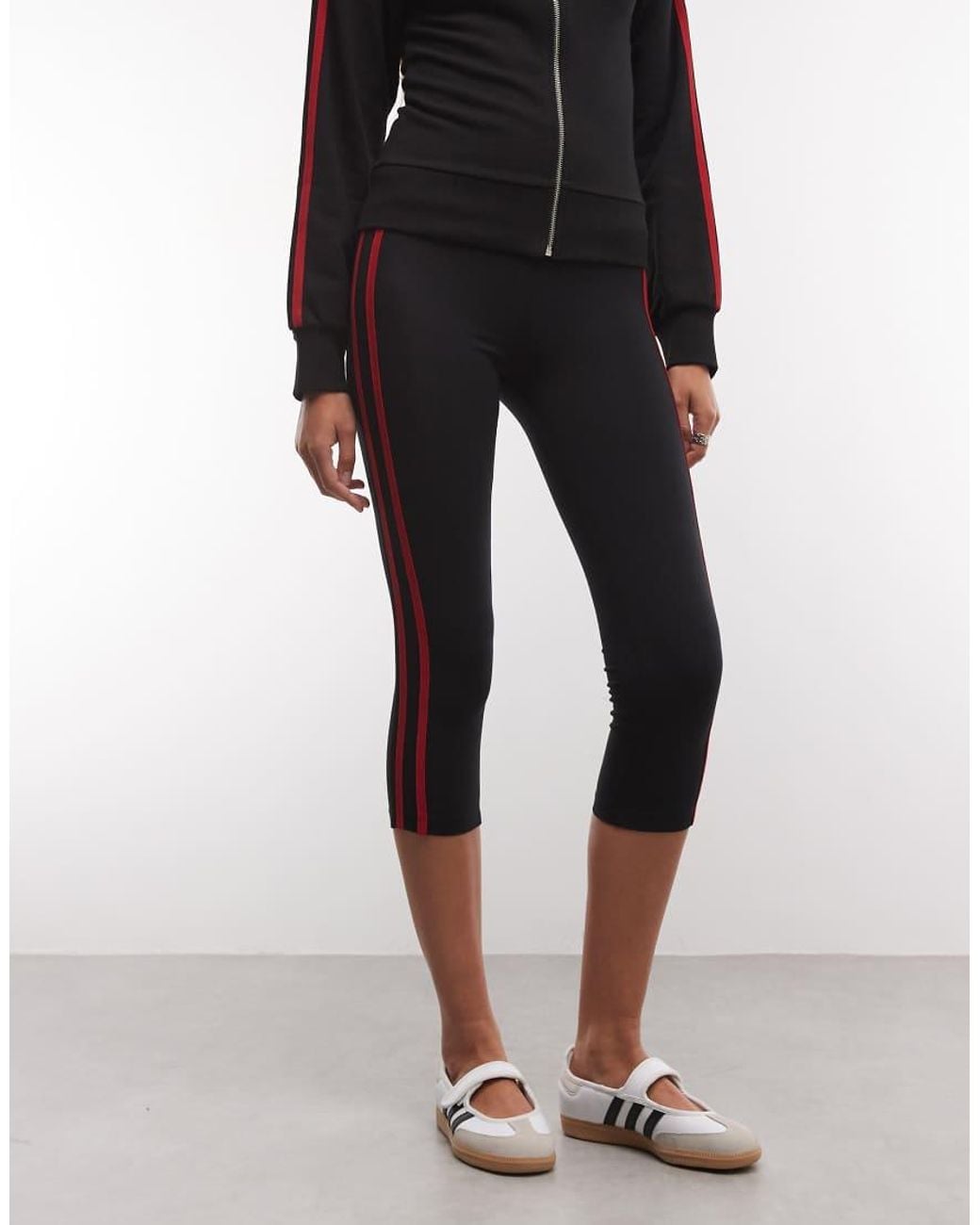 Collusion Black Sporty Capri Trouser