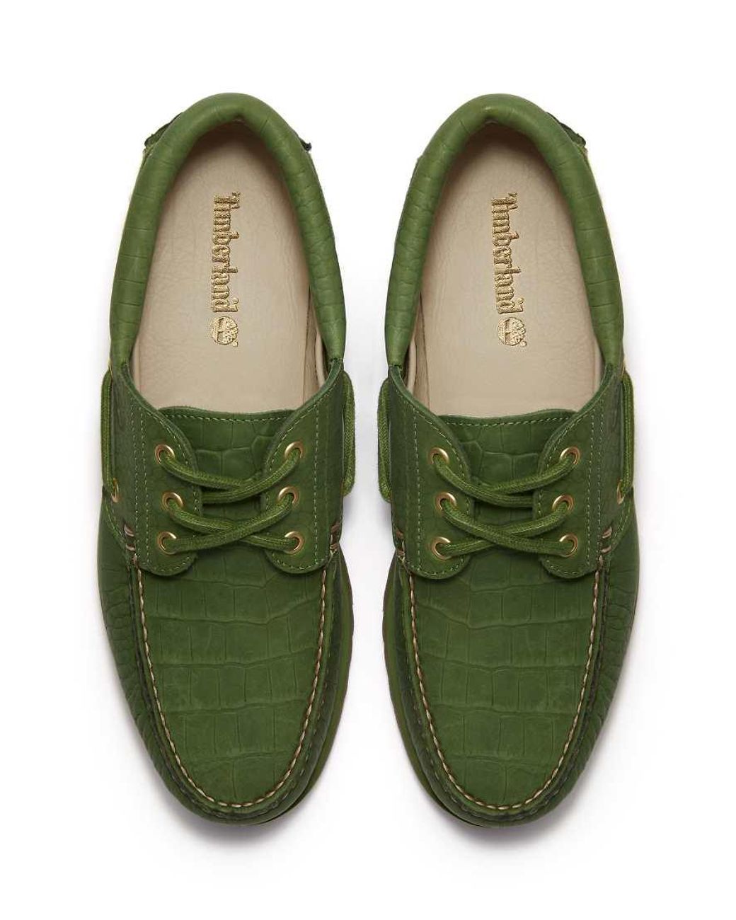 Timberland Green Authentic 3 Eye Boat Shoes for men