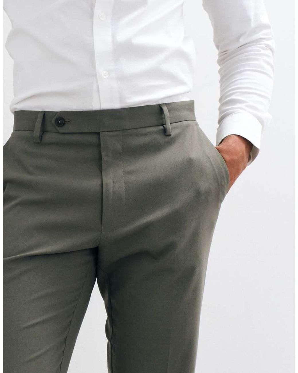 ASOS Green Slim Suit Trousers for men