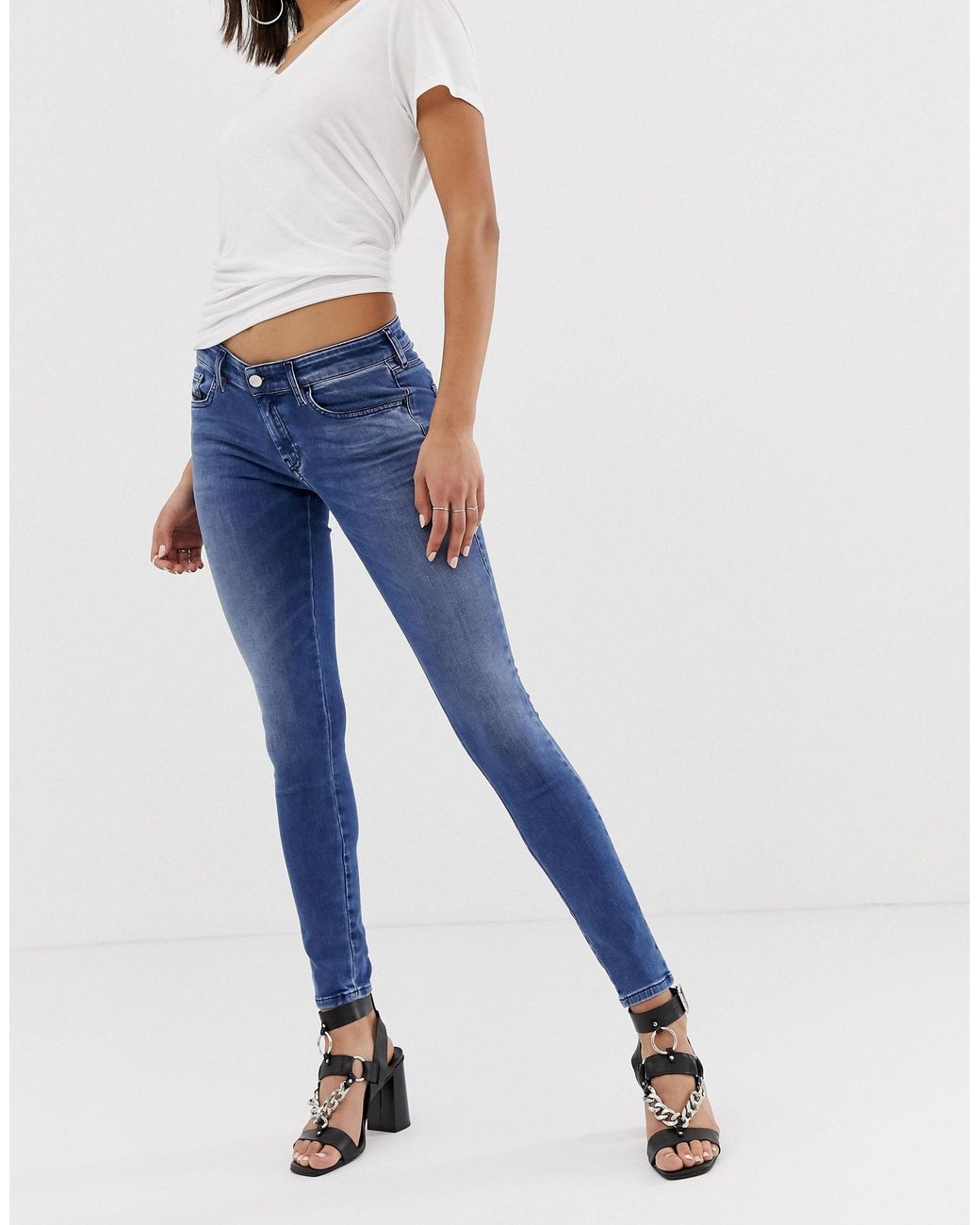 Diesel 'Gracey-S' Super Slim Skinny Low Waist Jeans in Black 30x32 ...