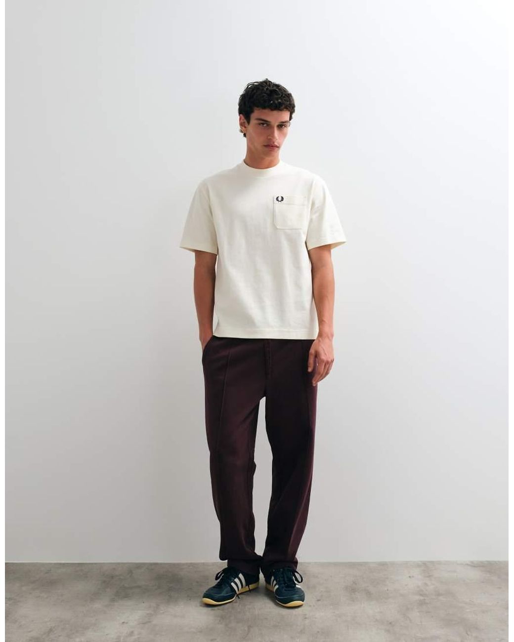 Fred Perry White Relaxed T-Shirt for men