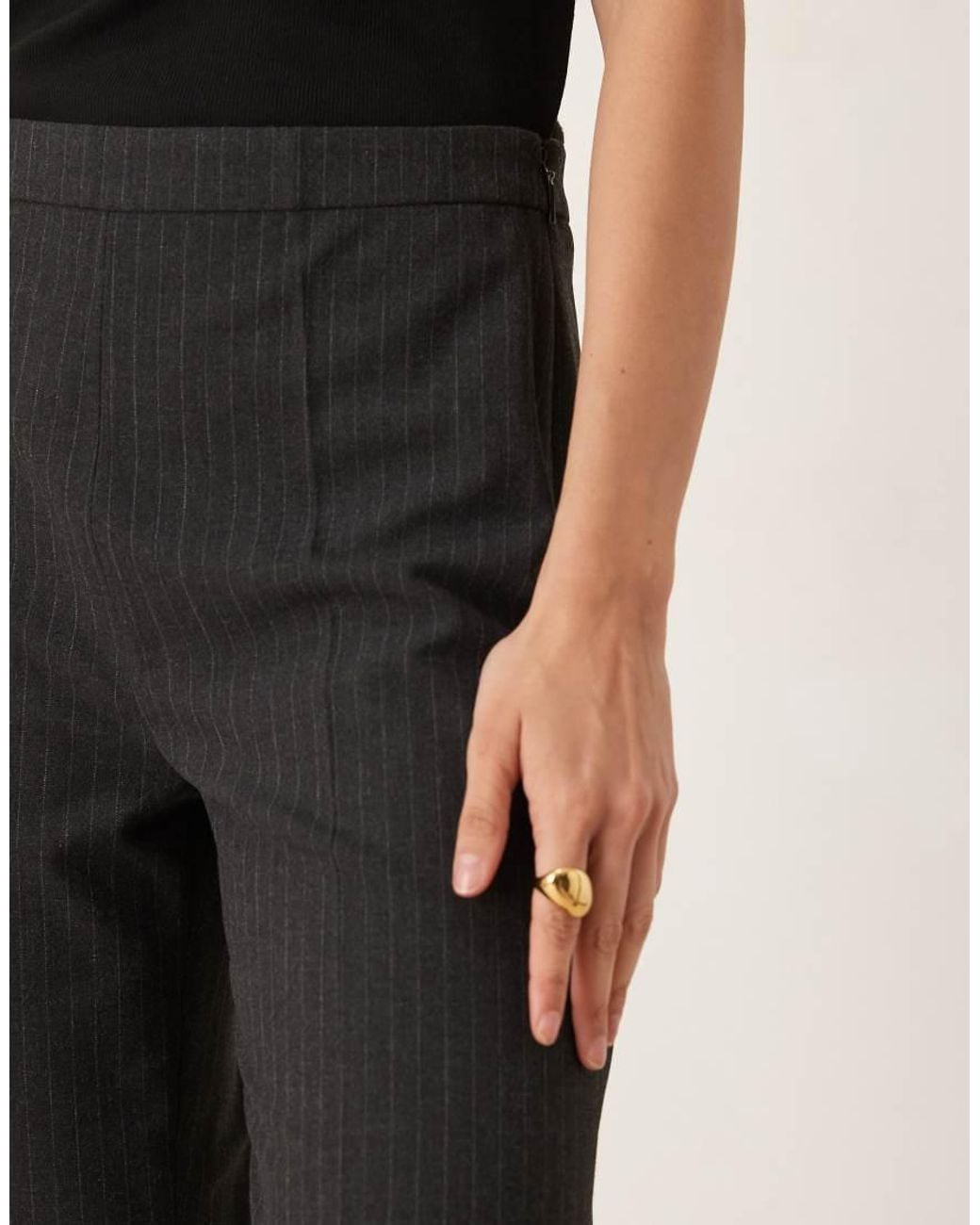 Mango Black Irise Pleat Front Straight Trouser Co-ord