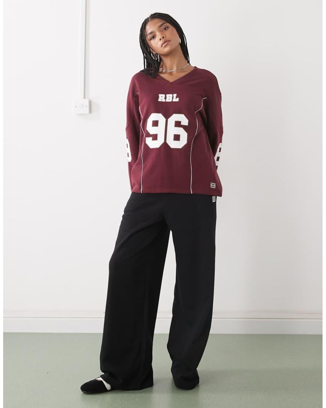 Noisy May Red V-neck Sports Jersey