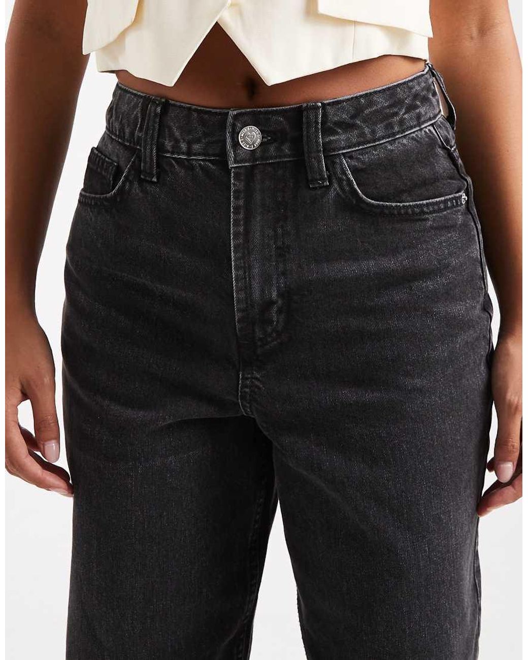 Miss Selfridge Black Mom Jean