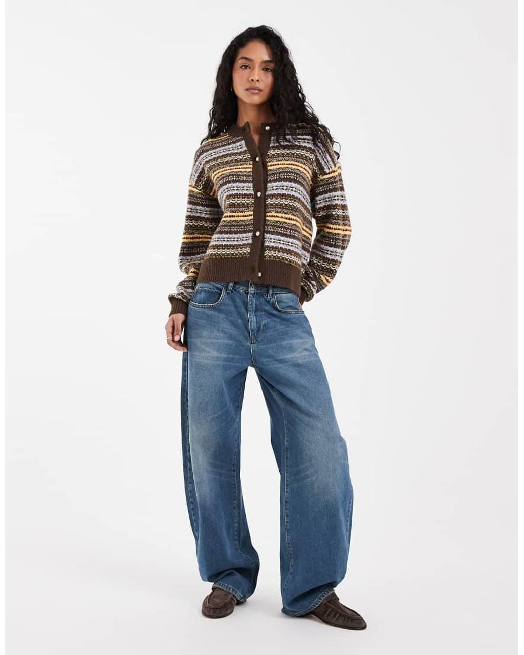 Levi's Blue Charlotte Knitted Striped Cardigan