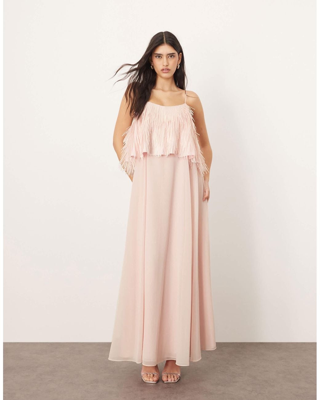 chinese dress ladies The Carmen Dress in Light Pink Tapestry Rose 2 / Light Pink Tapestry Rose