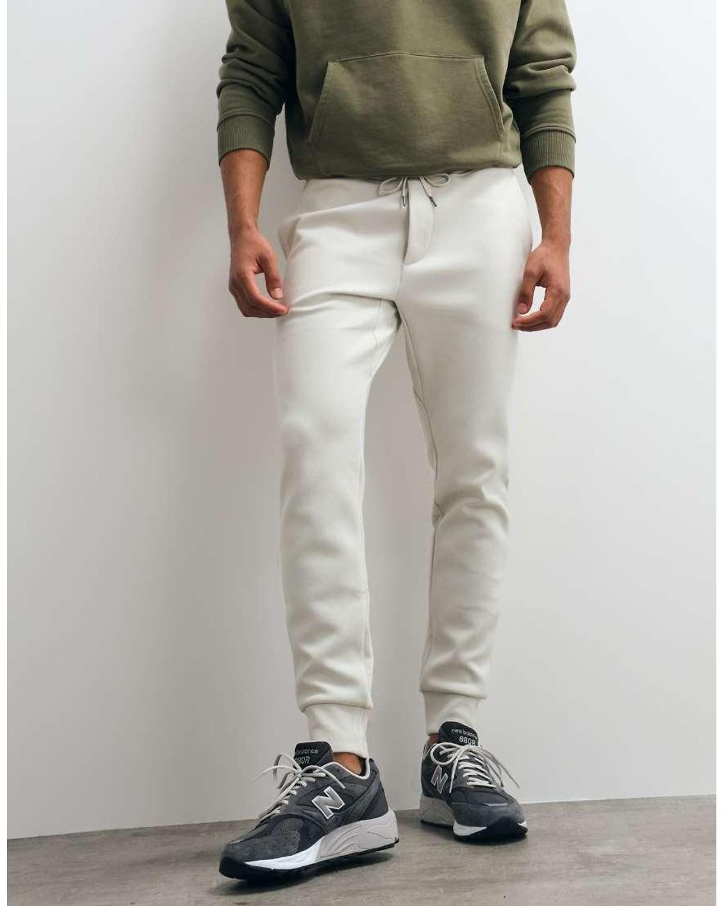 Polo Ralph Lauren White Double Knit Co Ord joggers for men