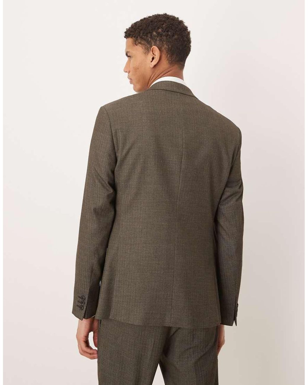 ASOS Brown Skinny Suit Jacket for men