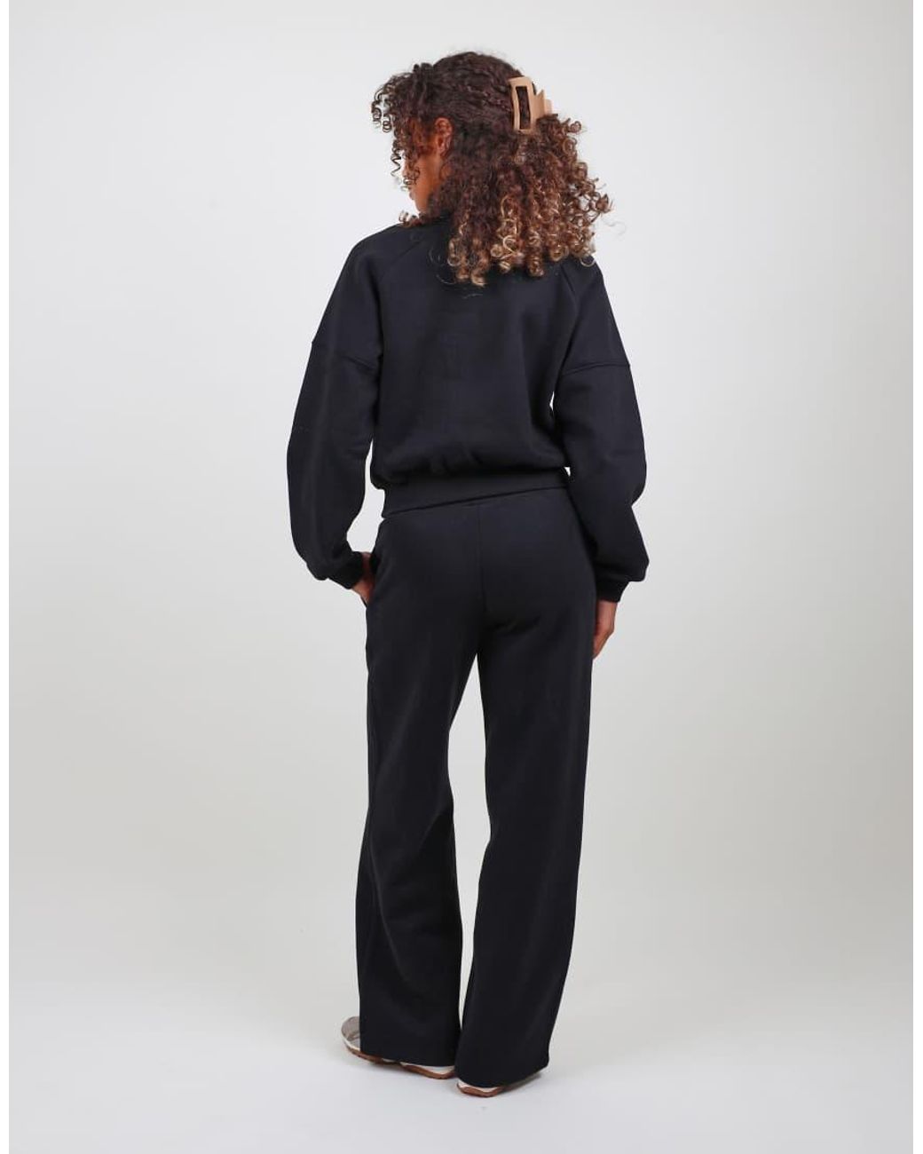 SIMMI Blue Half Zip Cropped Sweatshirt