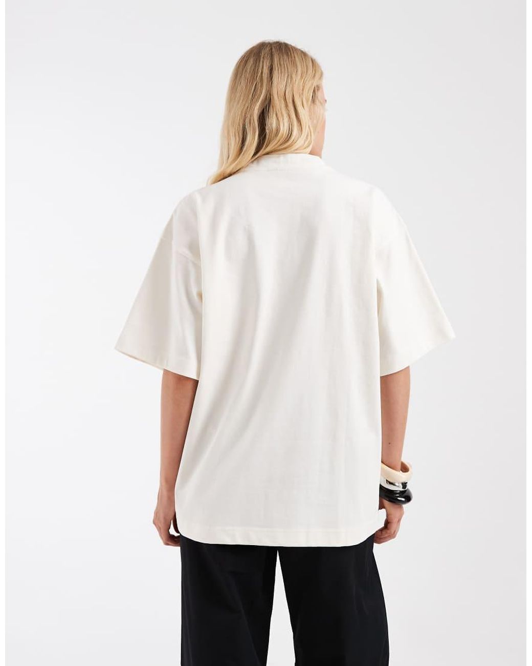 & Other Stories Green Heavyweight Oversized Dropped Shoulders T-shirt