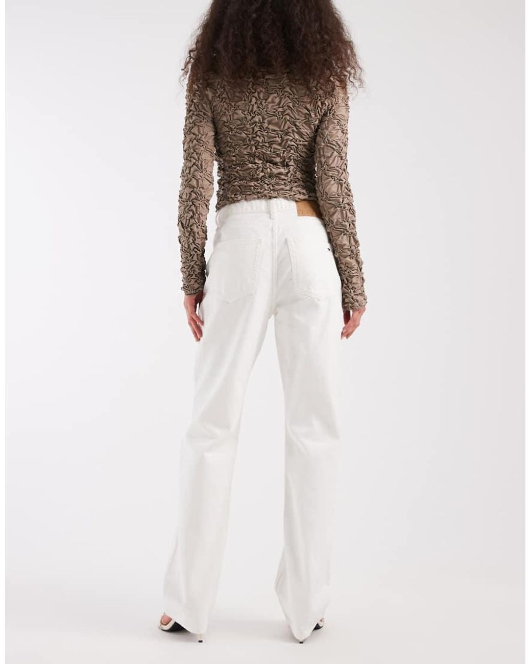 Tommy Hilfiger White Layla High Rise Slim Straight Fit Jeans