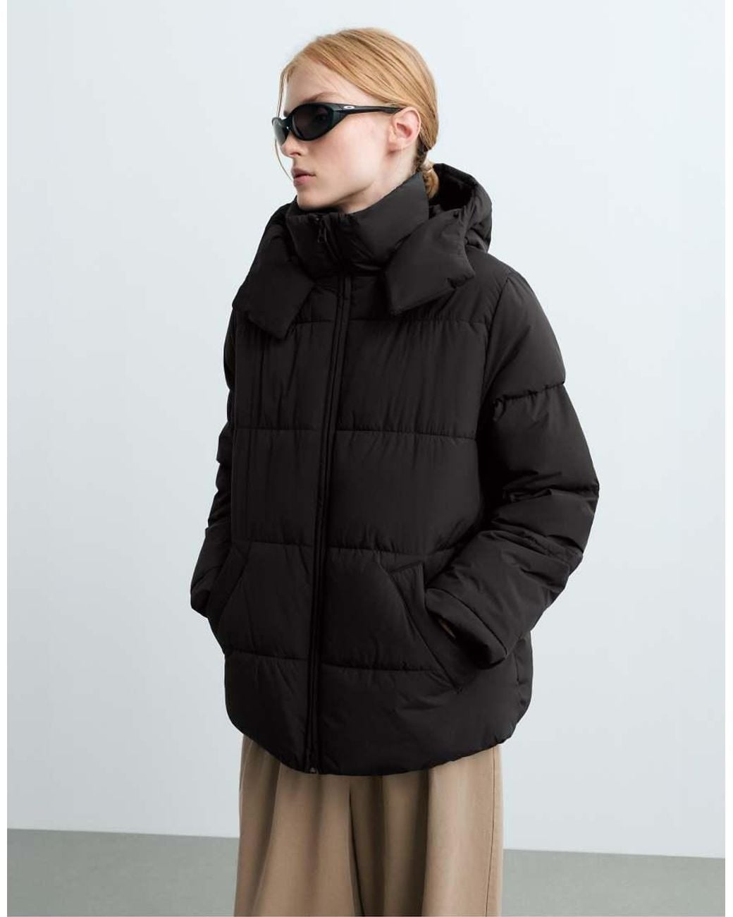 Oysho Black Primaloft Waterrepellent Padded Jacket