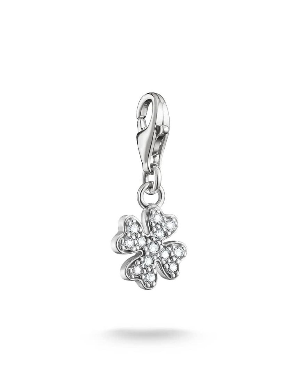 Thomas Sabo White Charm Pendant Cloverleaf