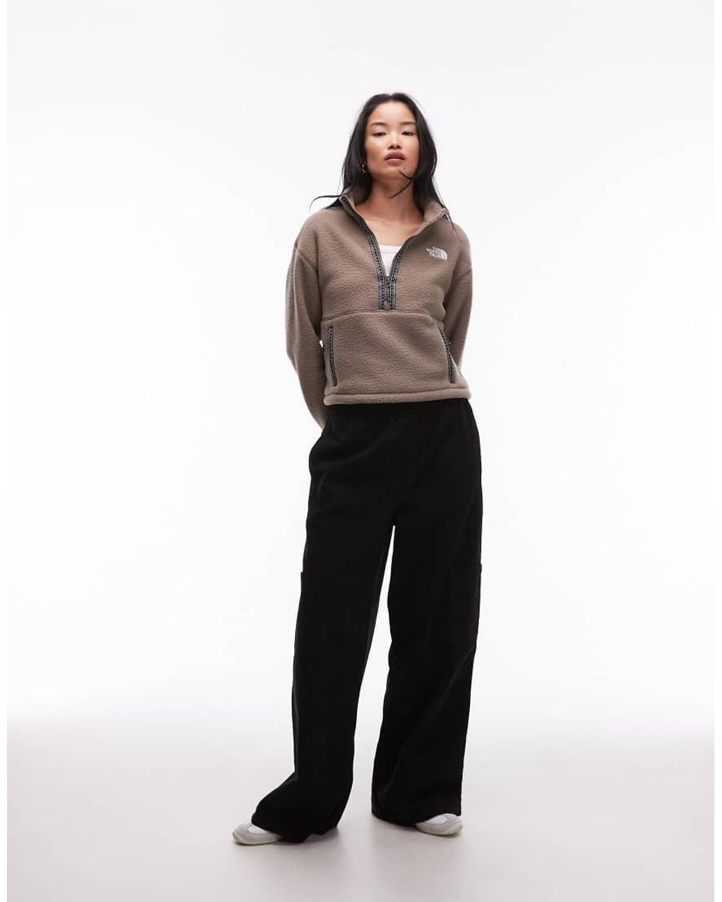 The North Face Gray Fleeski Quarter Zip Pullover Fleece