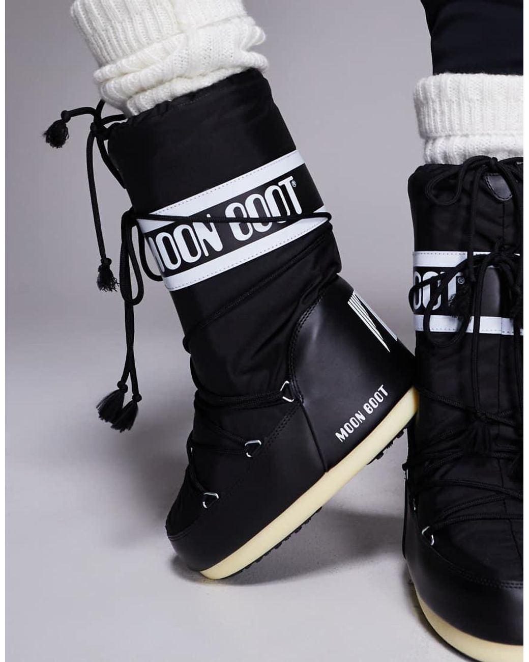 Moon Boot Black Icon High Nylon Boots