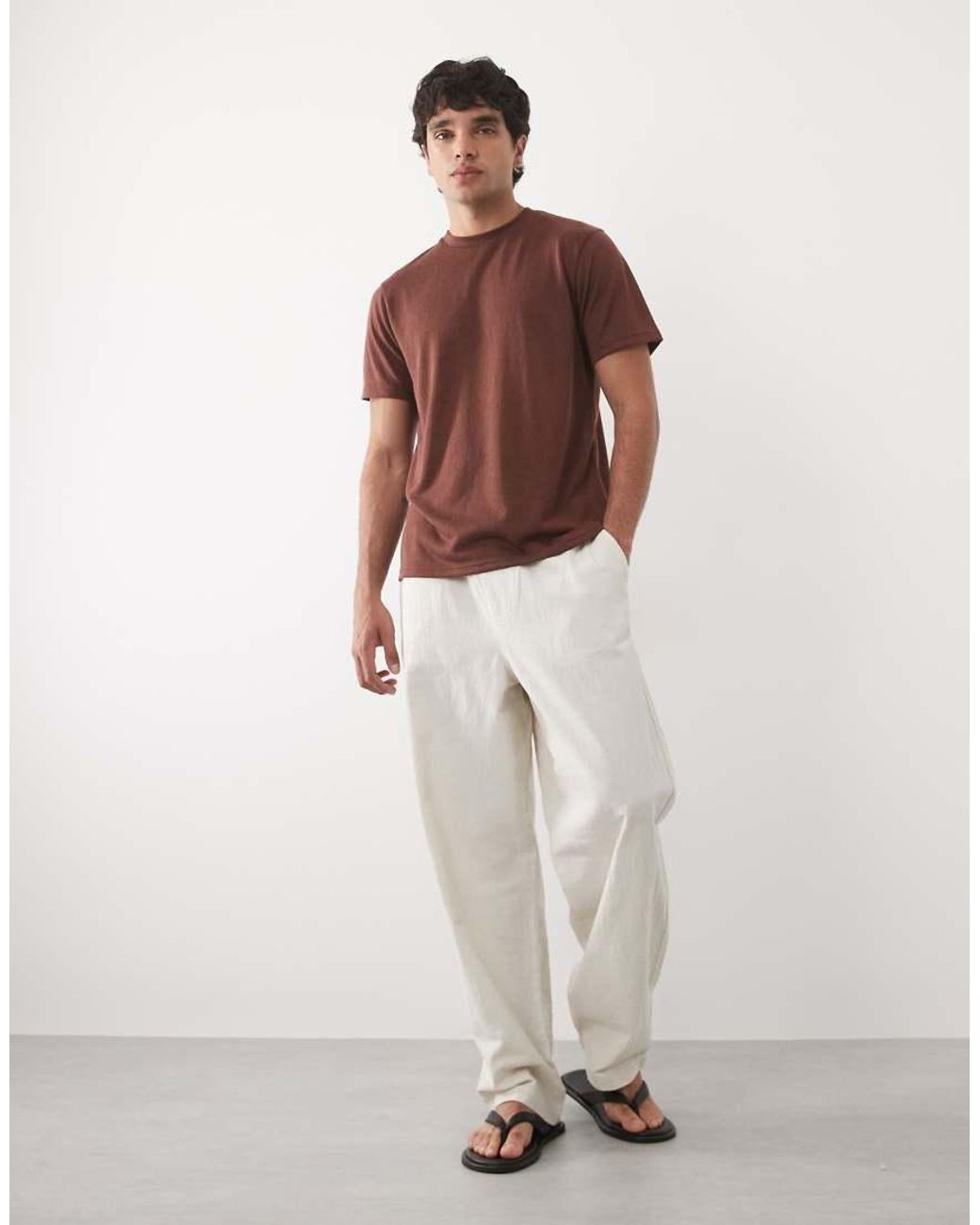 ASOS Brown Regular Fit T-shirt for men