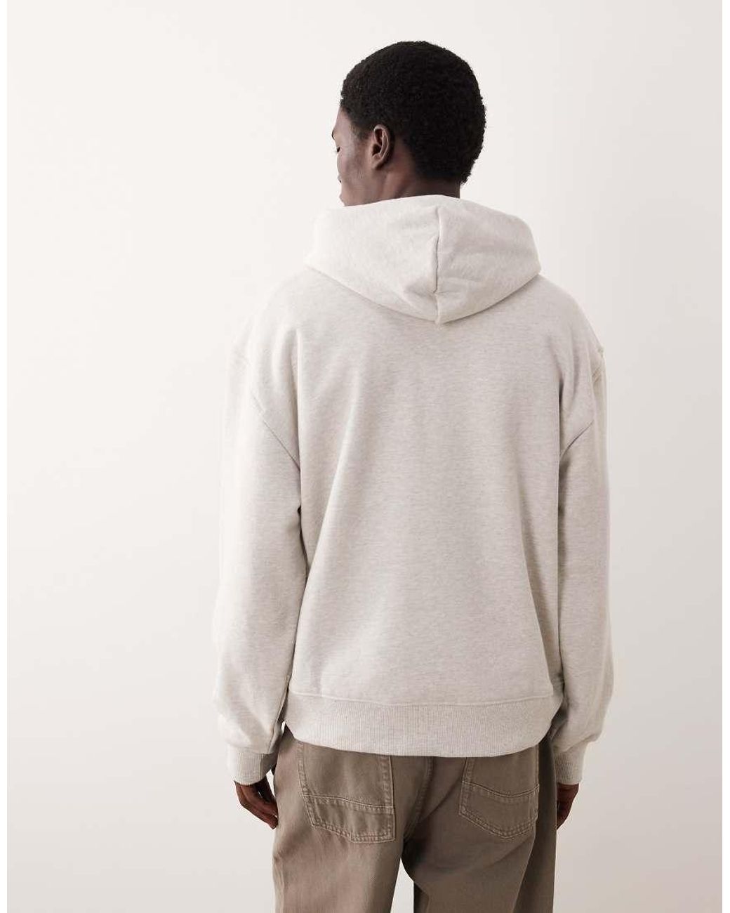 ASOS COLLECTIVE Natural Oversized Super Heavyweight Hoodie for men