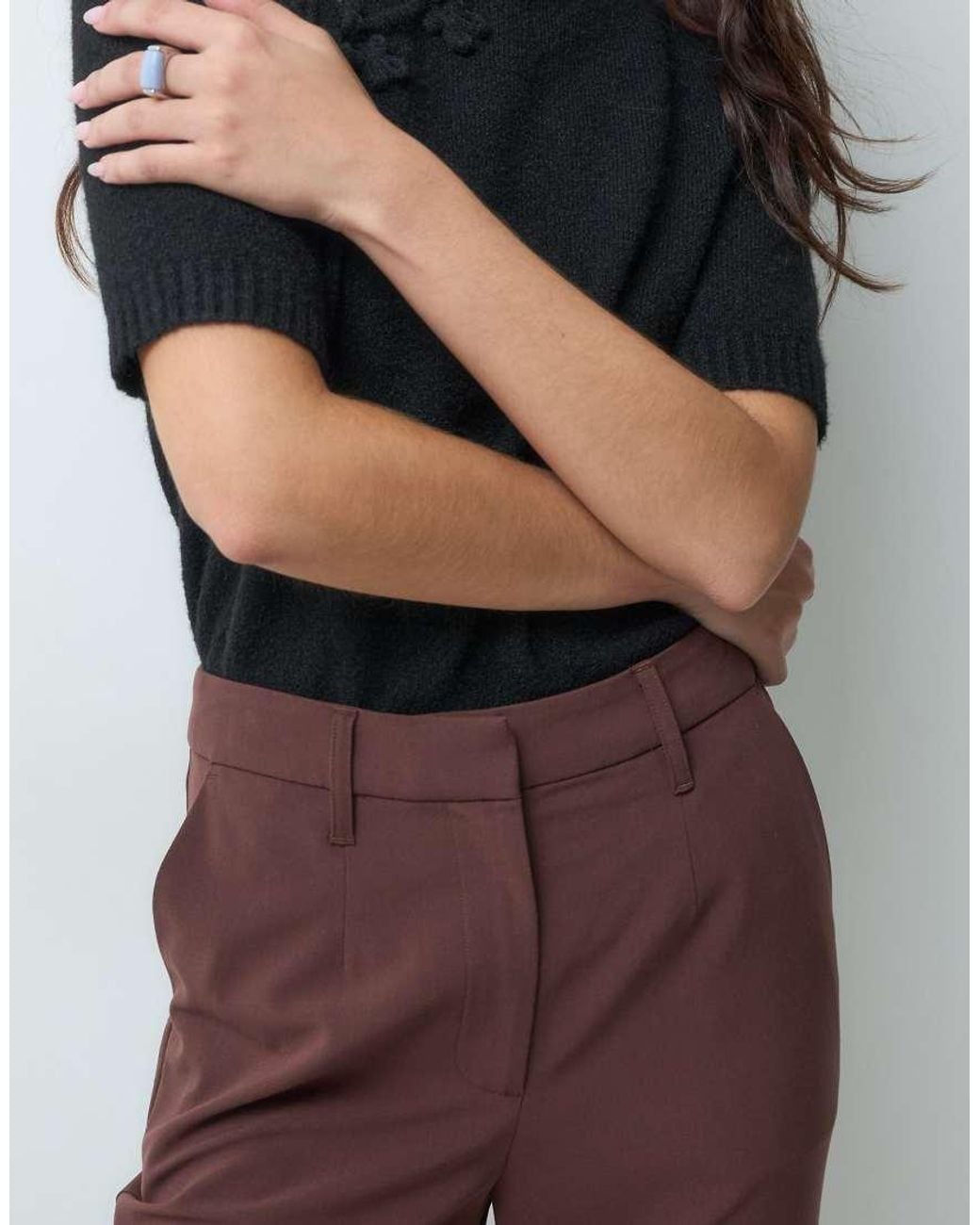 ASOS Brown Tailored Snatch Flares