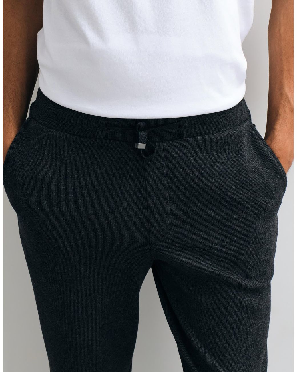 Mango White Tailored Sweatpants for men