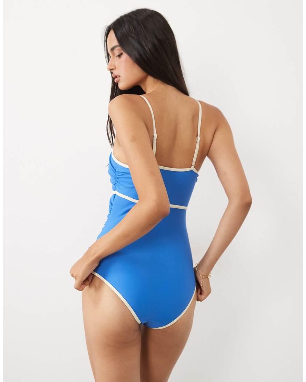 Regatta Blue Kyra Tummy Control Bandeau Swimsuit