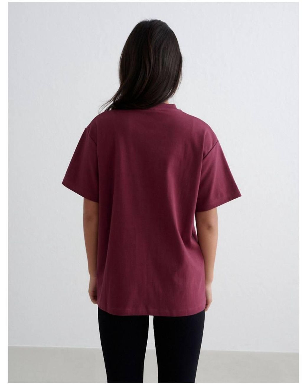 Aim'n Red Merlot Varsity Boyfriend T-Shirt