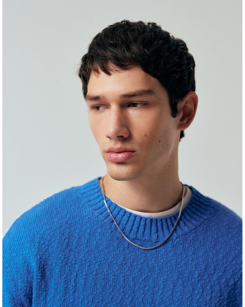 Weekday – locker geschnittener strickpullover in Blue für Herren