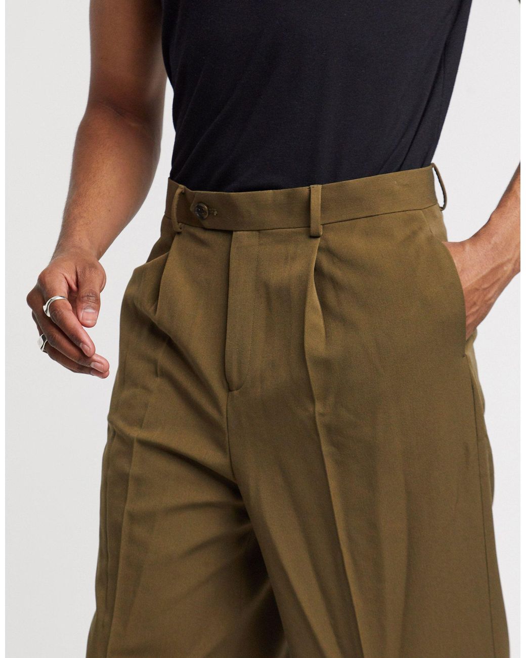Dress Pants Men British High Waist Straight Pants Men Trousers Formal Mens  Pant | eBay