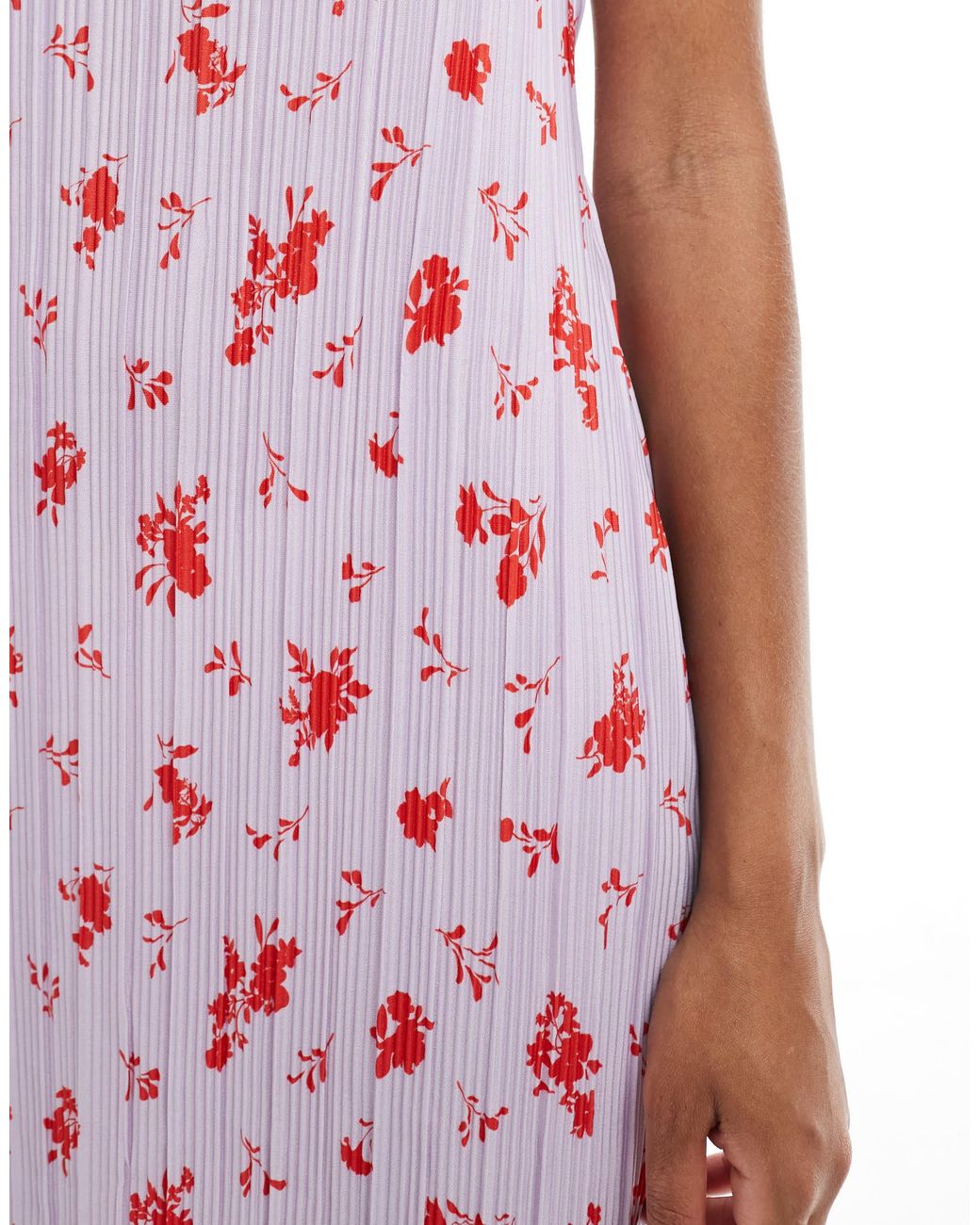 Pieces Pink – plissiertes cami-midikleid