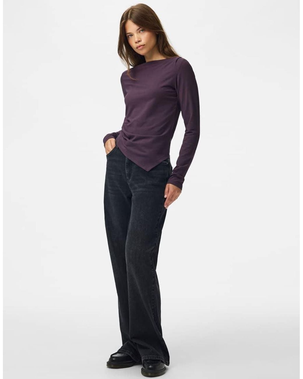 Pieces Purple Long Sleeved Top
