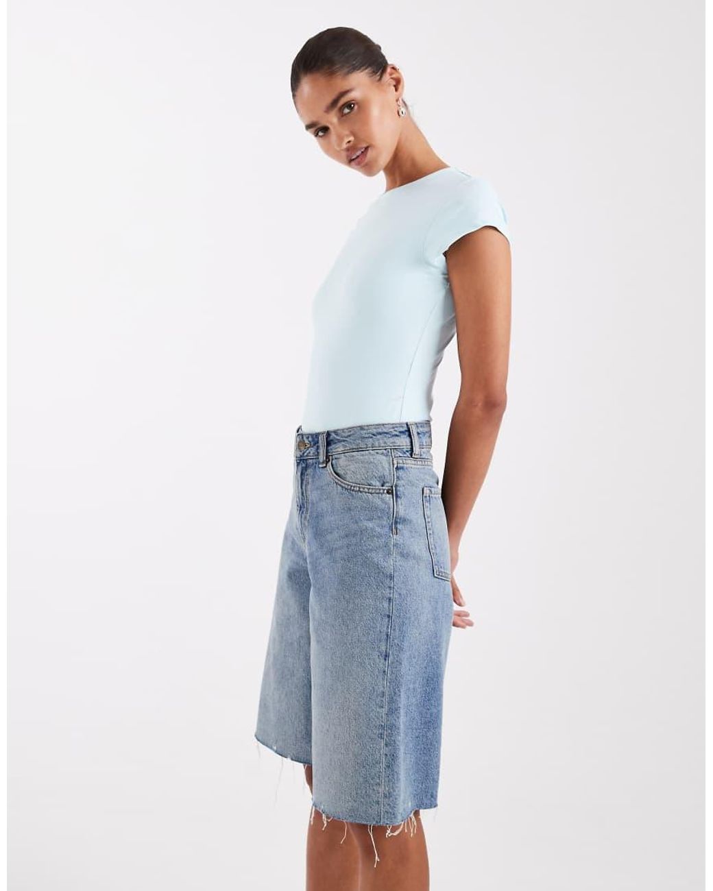 JJXX Blue Tokyo Wide Denim Jorts