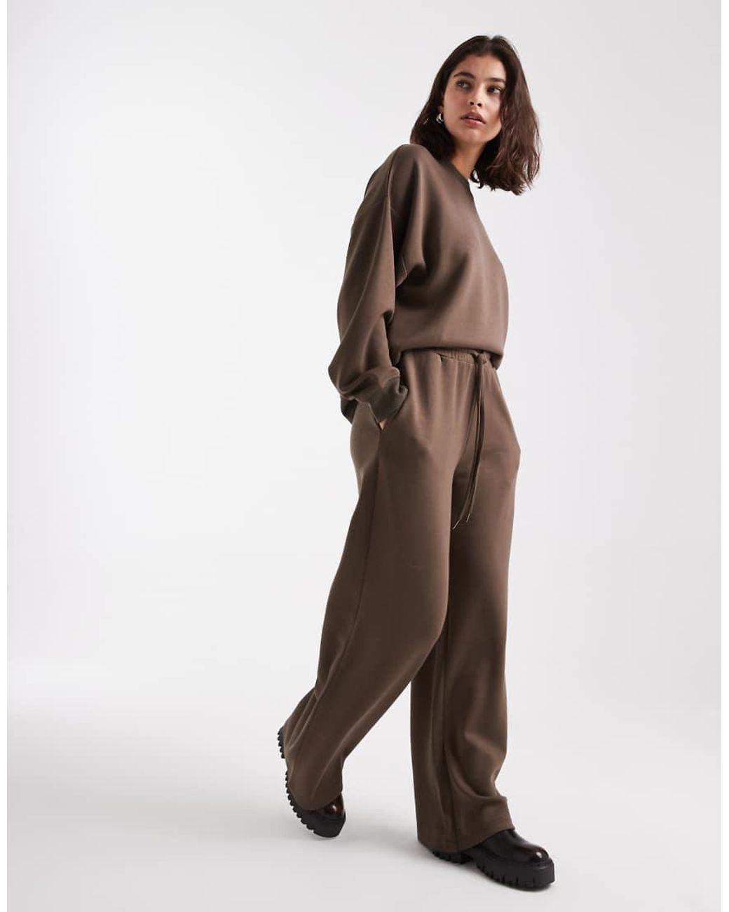 Brave Soul Brown Straight Leg Joggers
