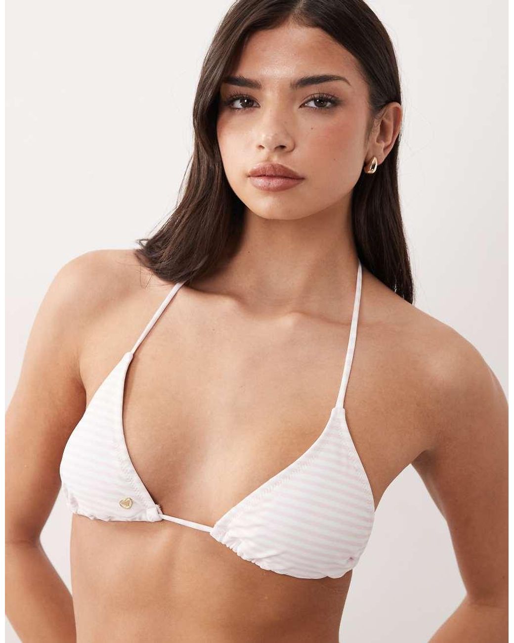 Candypants Natural Triangle Bikini Top