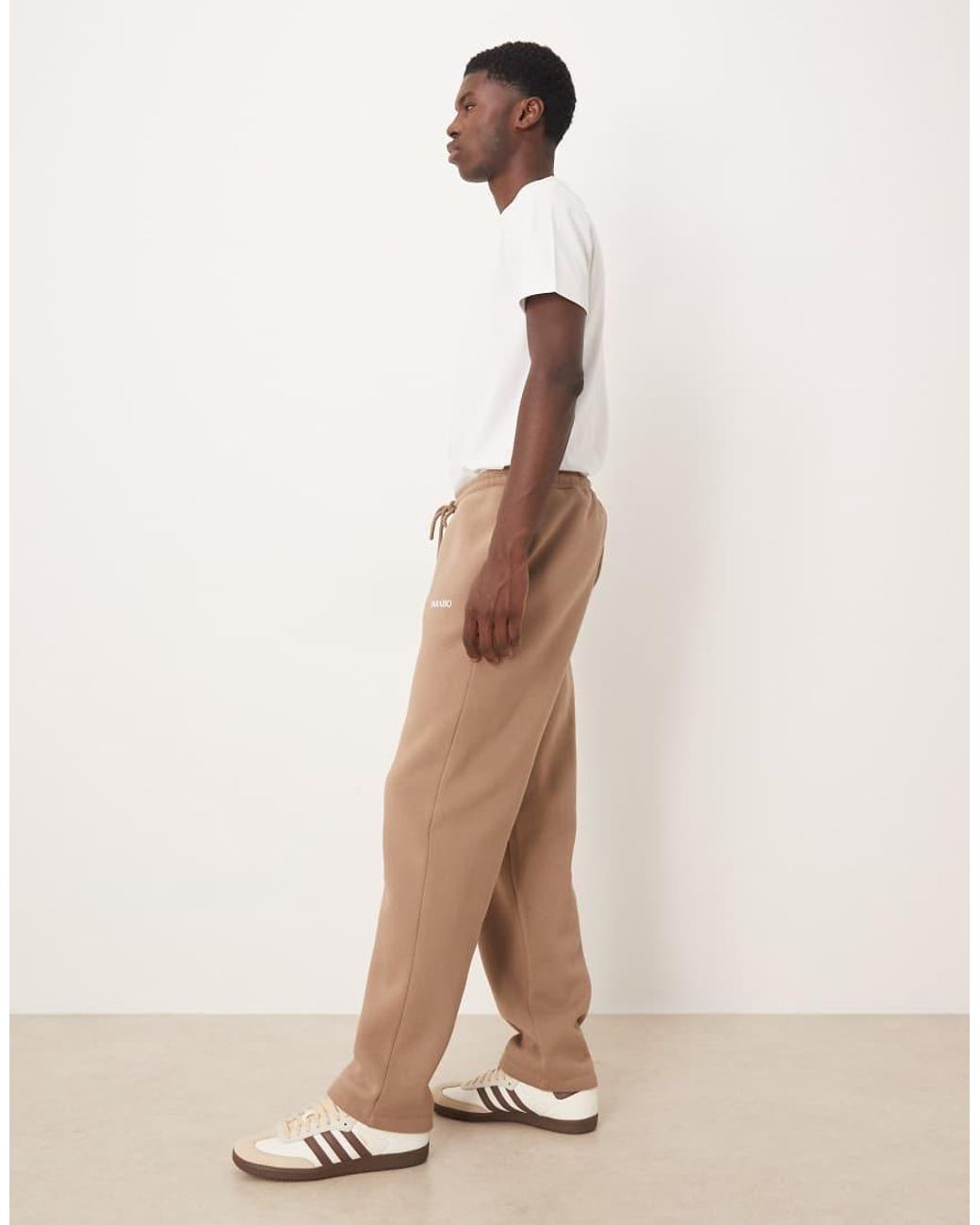 ASOS Natural Oversized jogger With Print for men
