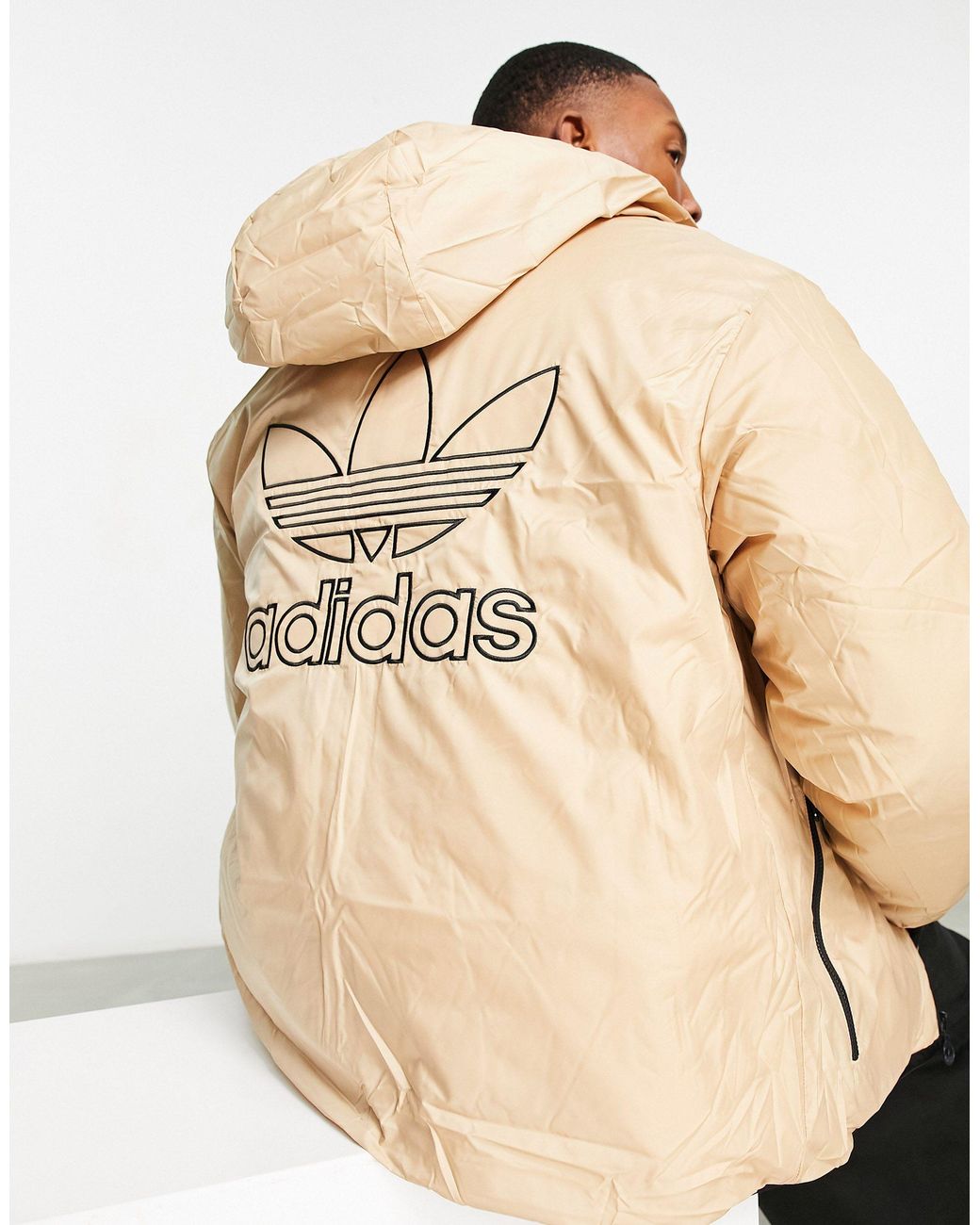 Adidas Adidas Trefoil Puffer Jacket Patch Logo Design