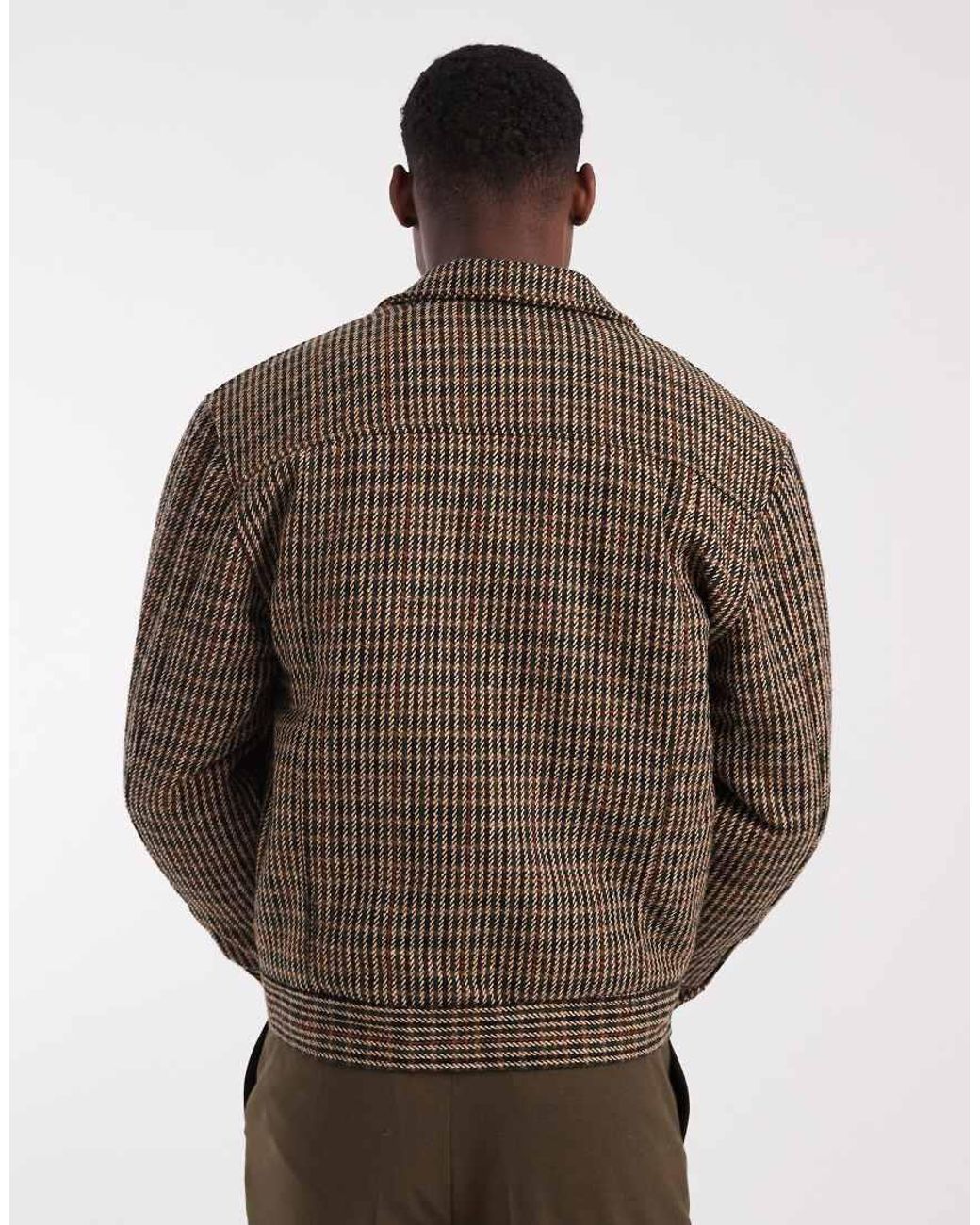Redefined Rebel Brown Boxy Padded Coach Jacket for men