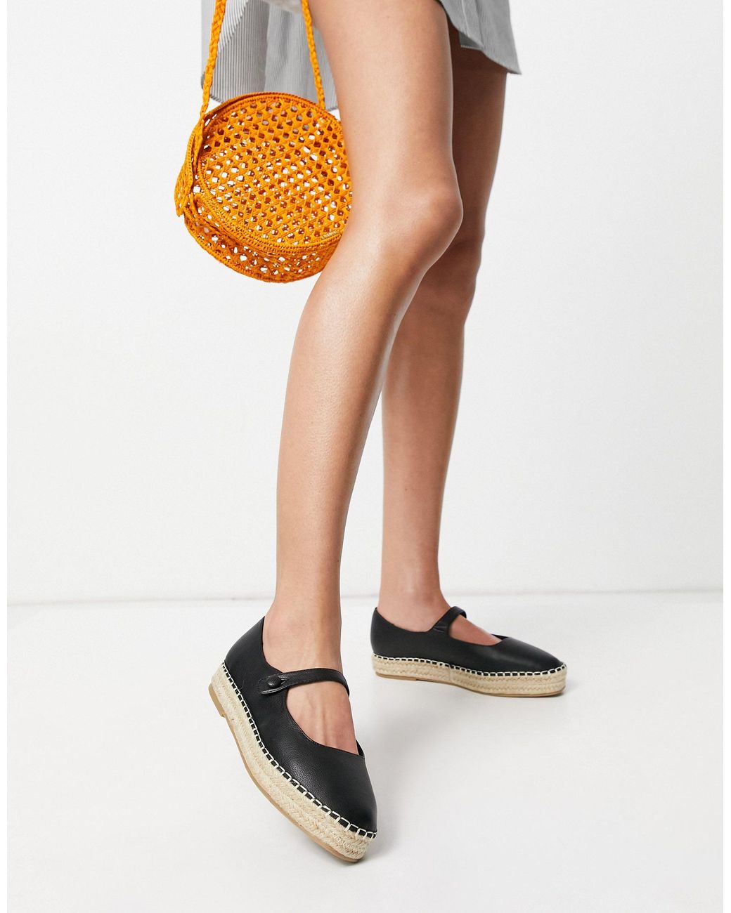 ASOS Jane Mary-jane Espadrilles in Black | Lyst