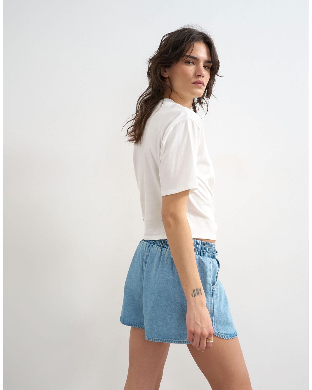 Mini-short TOPSHOP en coloris White