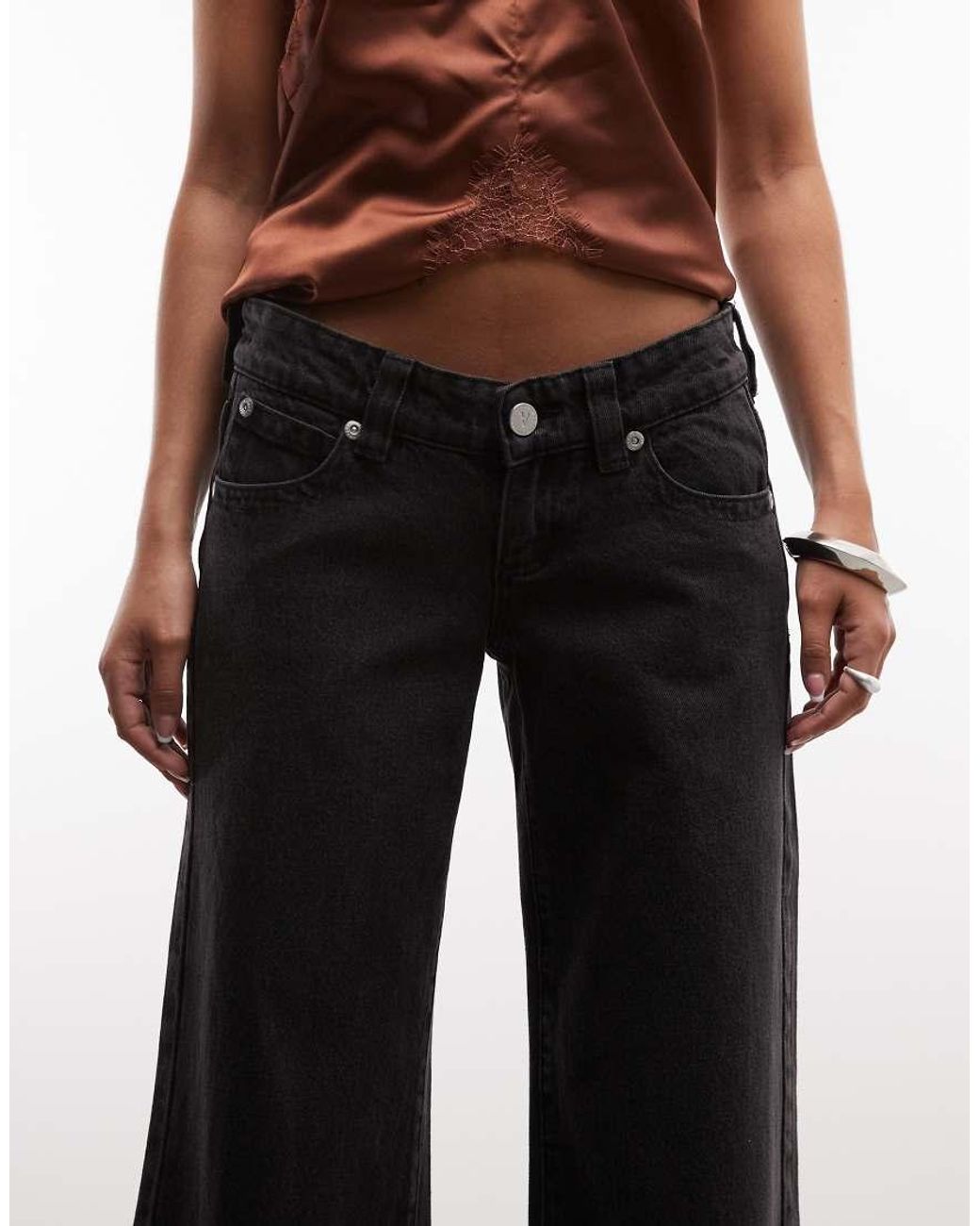 Abrand Jeans Red 00 Super Low Wide Leg Jeans